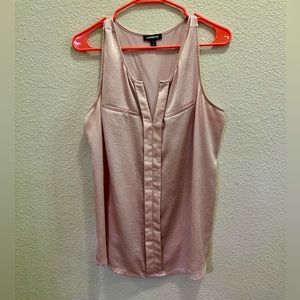 Express Pink Satin Tank Top Size XL